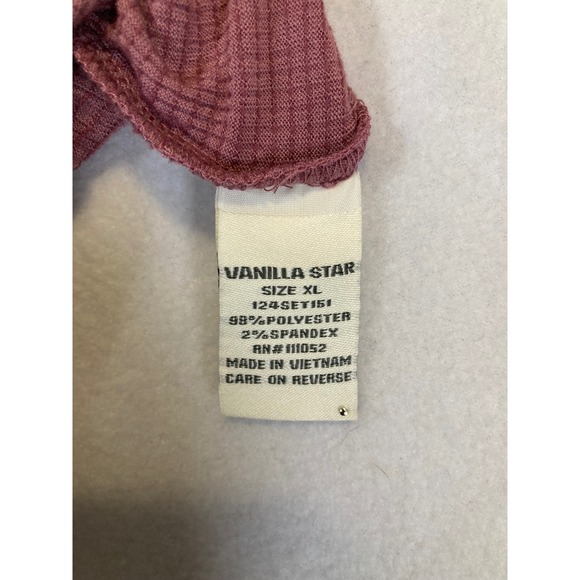 Coquette Vanilla Star Girls XL Dusty Rose Waffle Knit Tie Shoulder Overalls - Picture 8 of 8